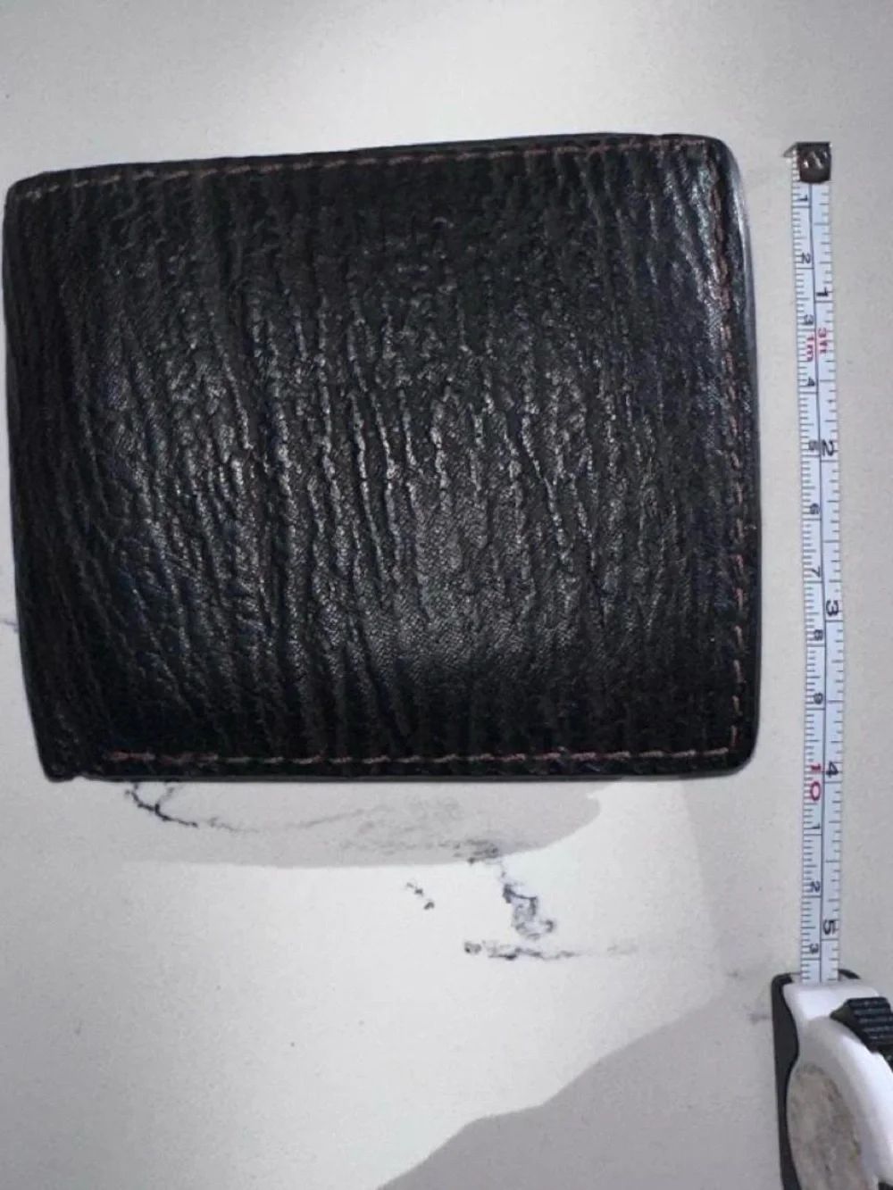 Genuine Shark Skin Black Bifold Wallet